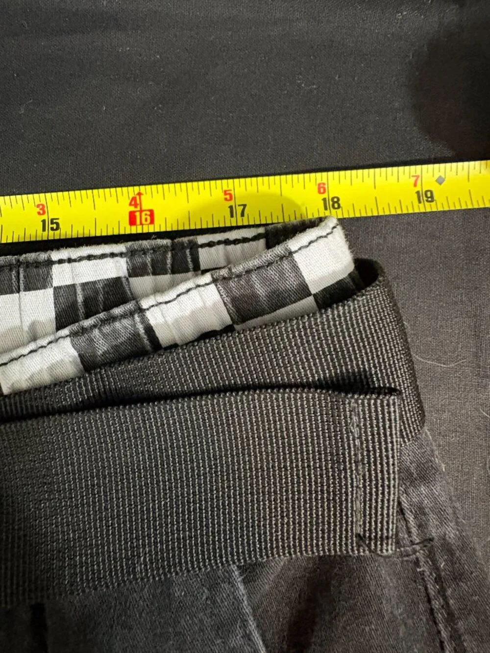 Hot Topic Black White Checkered Split Cargo Jogger Pants Belted